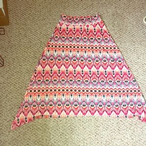 Long patterned skirt